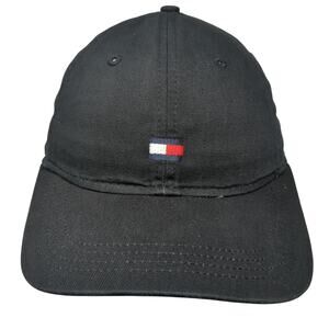 Tommy Hilfiger Slideback Baseball Cap Black One Size Adjustable Embroidered